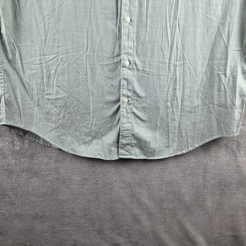 NWT J Crew Secret Wash Classic Fit Green Cotton Poplin Oxford Shirt Mens XL